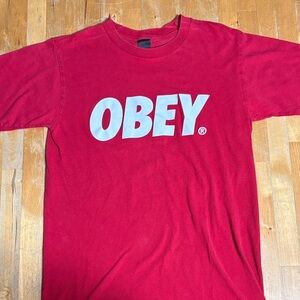 Obey Bold Red Short Sleeve Tee